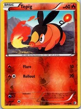 Tepig Reverse Holo Common Boundaries Crossed Pokemon 24/149