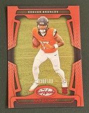 2025 Panini Certified Pat Bryant Mirror Red Rookie SP 38/100 Card #149 Broncos. rookie card picture