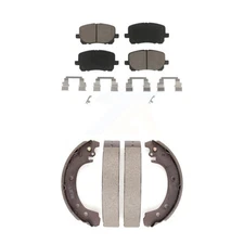 Front Rear Ceramic Brake Pads And Drum Shoes Kit For Toyota Corolla KCN-100454
