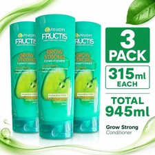 3 x Garnier Fructis Grow Acondicionador Fuerte 315 ml Fortificante Cuidado del Cabello 945 ml