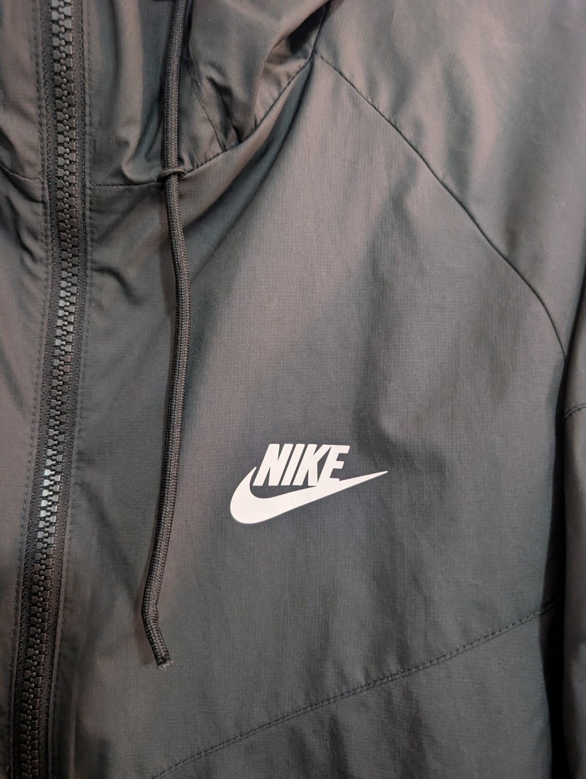 Nike Rare Windbreaker Windrunner Jacket Black Lar… - image 2