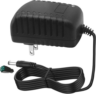 DC 12 Volt 2Amp Power Supply 12V 24W AC Adapter 100-240V to Black 