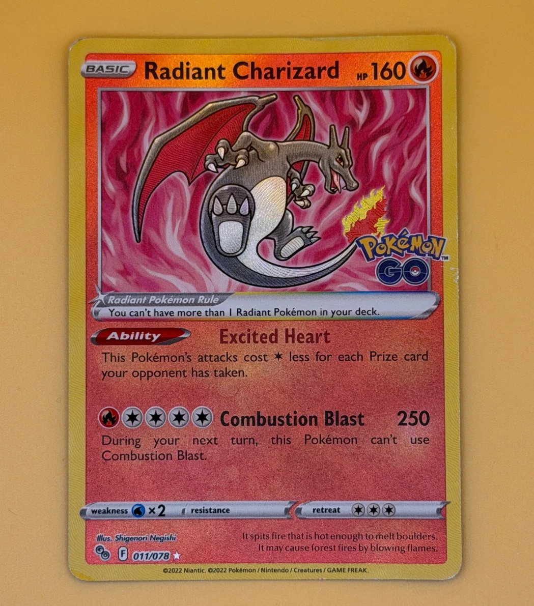 Radiant Charizard 011/078 Pokémon GO for sale | eBay