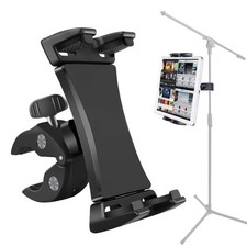 Microphone Music Stand Smartphone Holder Mount Heavy Duty 360 Degree Swivel C...