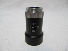 Hertel & Reuss PLAN 5x 0,18 Mikroskop Objektiv Planachromat Mikroskopobjektiv