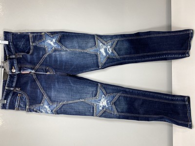 Dsquared2 Mens Jeans Blue Size 32 Slim Tapered Fit Super Star 642 Distressed