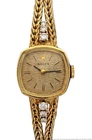 Vintage Rolex 14k Yellow Gold Fine Diamond Ladies Running Wrist Watch