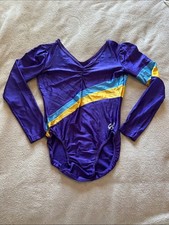 Vintage Gym-Kin 80s 3-Pc Purple Long-Sleeve Gymnastics Leotard  Warm Up Suit