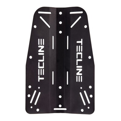 Aluminium-Backplate (3 mm) mit Tecline-Logo, Schwarz
