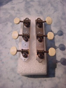 SET OF KLUSON / WAVERLY 3 X 3 GUITAR TUNERS /FERRULES /MOUNTING SCREWS /ORIGINAL