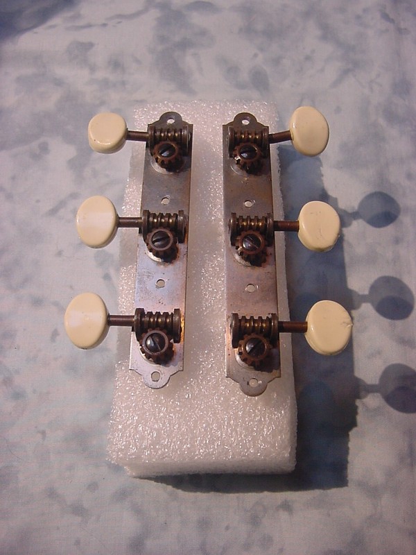 SET OF KLUSON / WAVERLY 3 X 3 GUITAR TUNERS /FERRULES /MOUNTING SCREWS /ORIGINAL