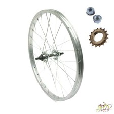 Roue / Cerceau Arrière 20" Vélo Enfant Aluminium 1 Vitesse + Pignon 16 Dents