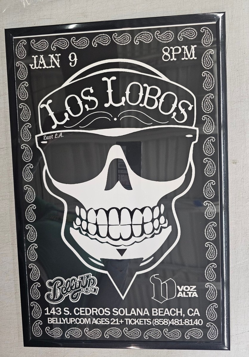 Los Lobos Solana Beach CA Concert Poster 11 X 17 Framed | eBay