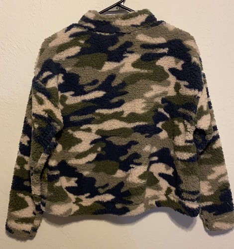 New Grayson Threads Camo Print Weekend Zip Sherpa Sweatshirt Warm Jacket NWT A4 - Picture 7 of 12