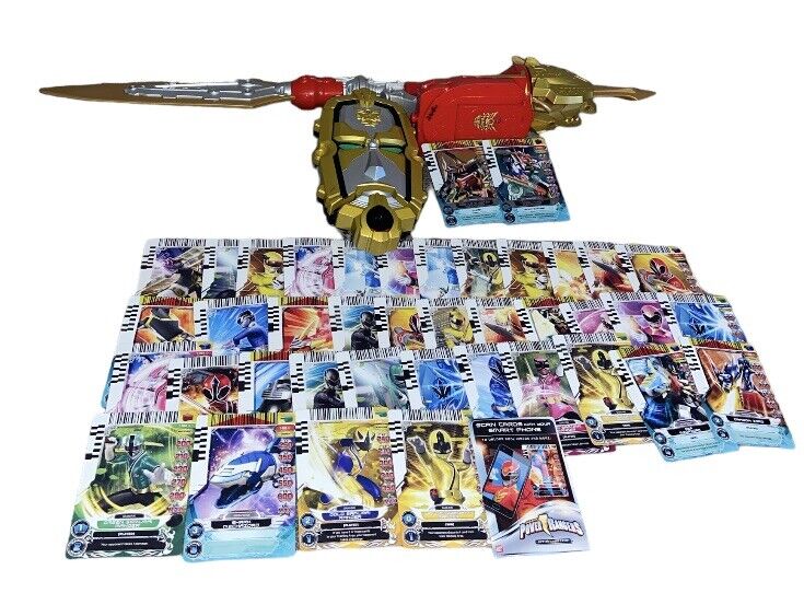 Power Rangers Megaforce Deluxe Gosei Morpher Sword Saber Card Reader Bandai LOT