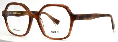 GIGI STUDIOS Rafaella 6802/2 Brown Horn Womens Square Eyeglasses 53-18-140