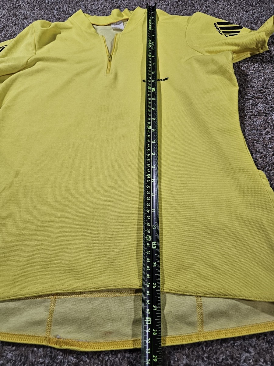 Vintage Cannondale Cycling Jersey Yellow Zip XL USA MADE | eBay