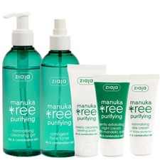 Ziaja Manuka Tree Purifying Day Night Cream, Face Scrub, Toner or Cleaning Gel