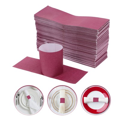  500pcs Modern Napkin Rings Set Disposable Paper Napkin Bands Ideal for Parties