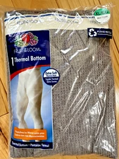 Fruit Of The Loom Men's Thermal Bottom 2009 Size XL  In Orig Packaging Gray