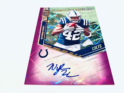 Nyheim Hynes 2018 Panini Donruss Elite TOTC Purple Atomic RefractorAutograph#/49