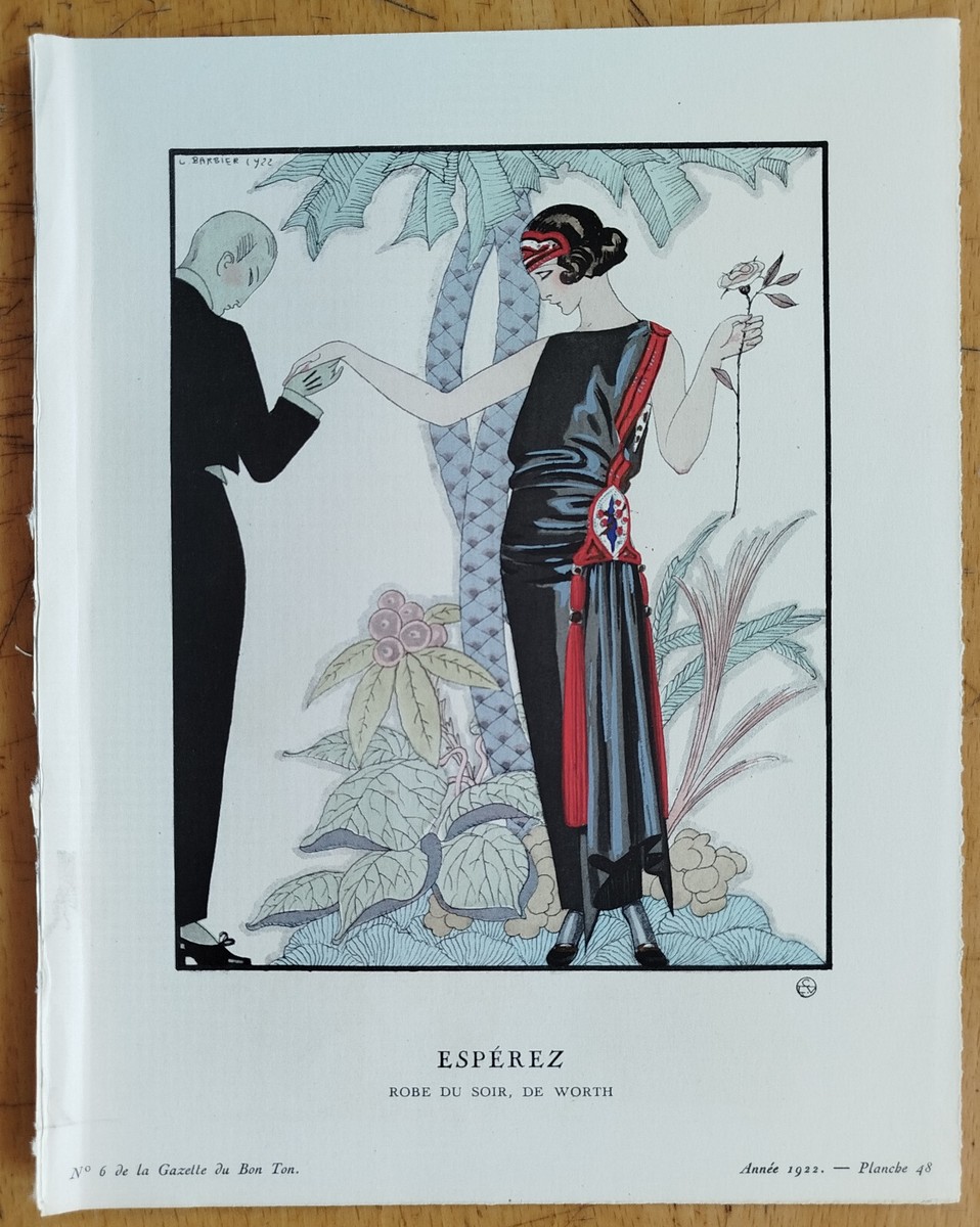 Art Deco Gazette de Bon Ton Pochoir Esperez by George Barbier