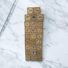Pottery Barn Baby Alphabet Blocks With Box 26 Blocks Parts Doubles
