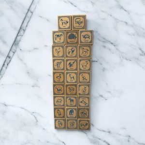 Pottery Barn Baby Alphabet Blocks With Box 26 Blocks Parts Doubles
