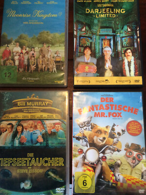 Wes Anderson [4 DVD] Moonrise Kingdom Mr. Fox Tiefseetaucher Darjeeling Limited