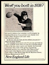 1965 New England Life Insurance 1938 Davey O'Brien TCU All-American QB Print Ad