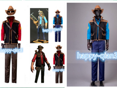 Team Fortress 2 Sniper Blue Cosplay Uniform Costume set custom made