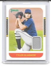 2021 Donruss Baseball Retro 1987 Materials #87M-TG Tyler Glasnow