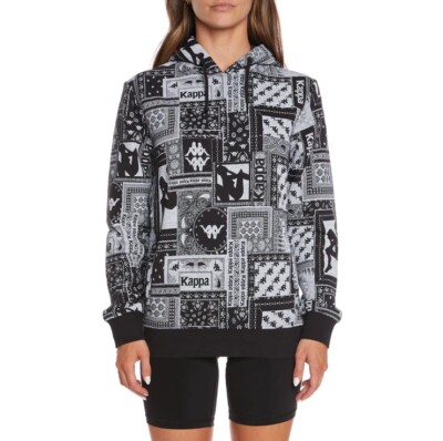 Kappa Authentic Antalaha Hoodie Women Black Smoke- Grey Lt 361666W-GA4