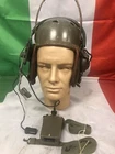Italian Army 1960s Helmet With Microphone Headphones And Remote Control