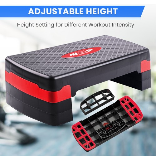 Aerobic Stepper Adjustable Height 2-3-5 Levels Exercise Stepper for Home Yoga - Picture 7 of 22