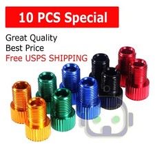 10pcs Presta to Schrader Valve Adapter Converter Bicycle Bike Tire Tube