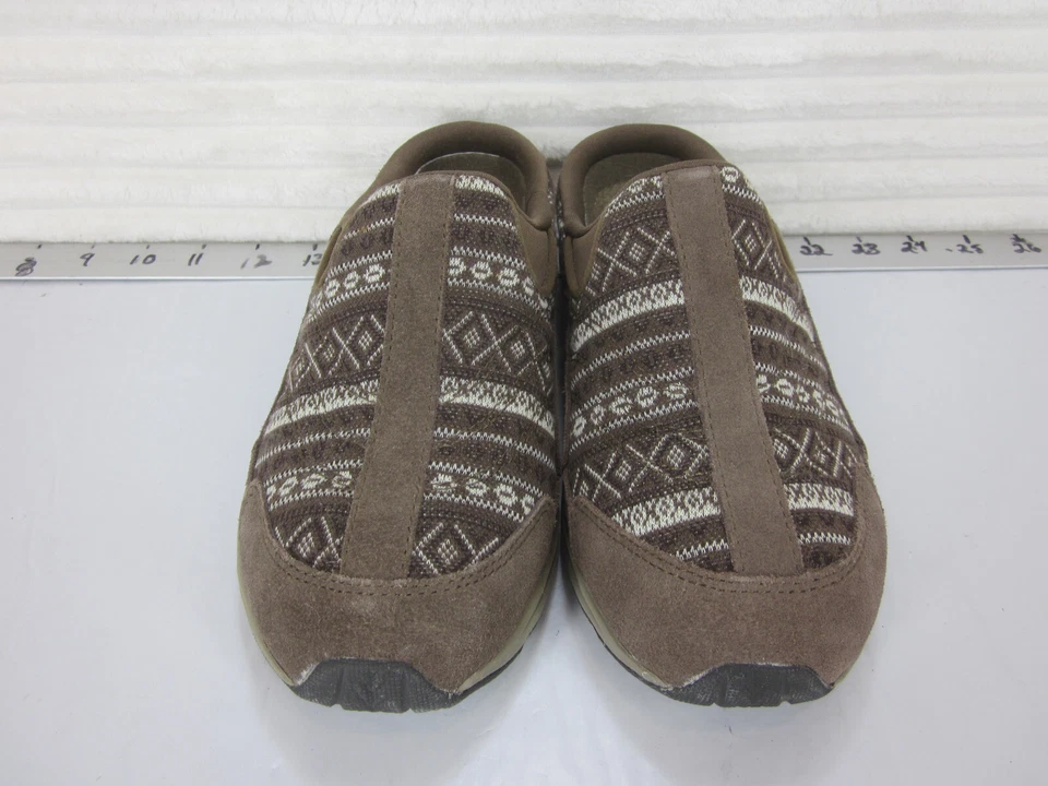 EASY SPIRIT TRAVELTIME WOMEN 6.5M LEATHER Textile Mules Southwest Design Comfort - Image 2 of 4