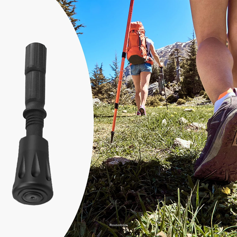 2 Pcs Walking Stick Rubber Tips, Walking Stick Rubber Ends Walking