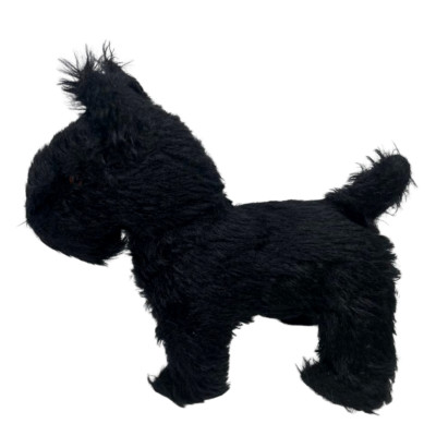 Vintage Black Mohair Straw Stuffed Scotty Dog Glass Eyes | eBay
