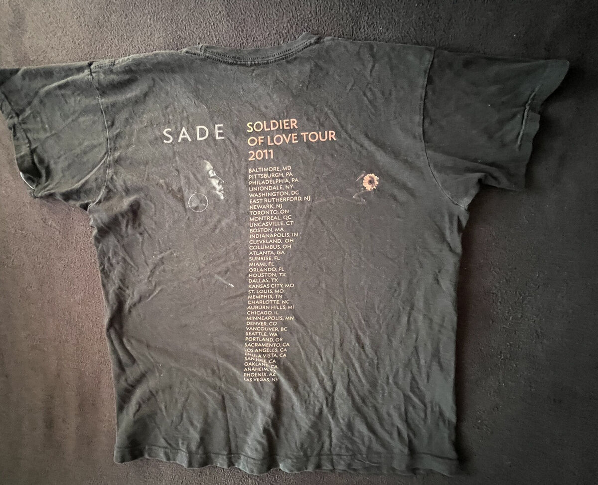 Sade Soldier Of Love 2011 Tour Concert T-Shirt 2-Sided Sade Soldier Of Love 2011 Tour Concert T-Shirt 2-Sided