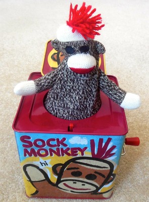 schylling sock monkey jack in the box
