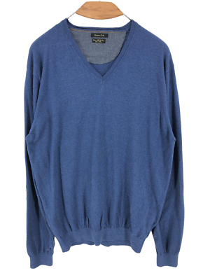 Massimo Dutti Herren Baumwolle Seide Kaschmir Pullover Größe L