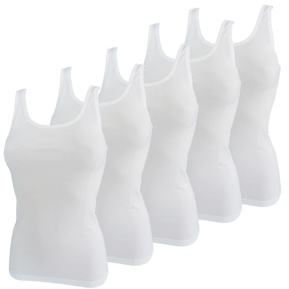 HERMKO 1310 5er Pack Damen Achselhemd aus 100% Bio-Baumwolle