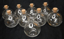 9 Decorative Glass Bottles with Cork Stoppers 9 fl oz Potion Bottles