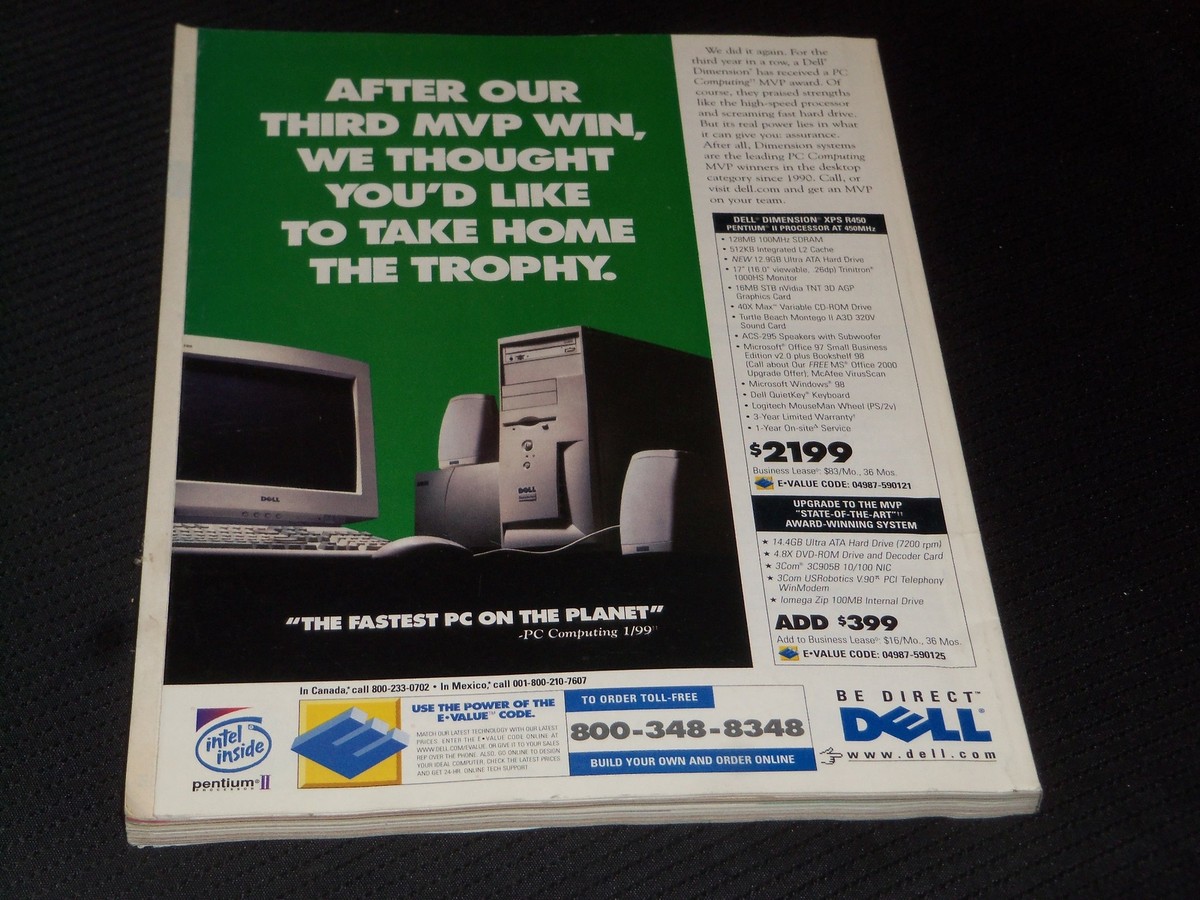 1999 FEBRUARY 9 PC MAGAZINE MAGAZINE - 100 BEST SITES COVER - O 