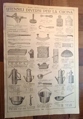 Küchen- Und Speisesaalwerkzeuge Milano 1924 Katalog Nr.118