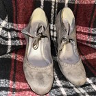 LAREDOUTE CREATION GRAY SUEDE TIE UP SPIKE HEELS DHOES SZ 39 - 8 — photo 3