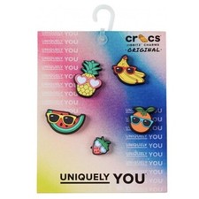 CROCS Cute Fruit Jibbitz Charms 5pcs , Multicolored