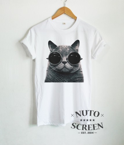 Cats T-Shirts Cat Wearing Glasses Shirt 