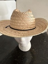 Unisex  Straw Cowboy Hat Natural Sun Shade Yellowstone Boho Festival Halloween